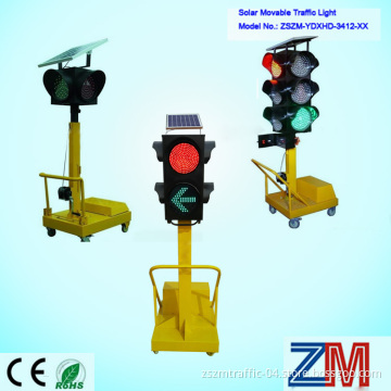 LED Solar Movable Traffic Light / LED Flashing Light / Roadway Traffic Safety